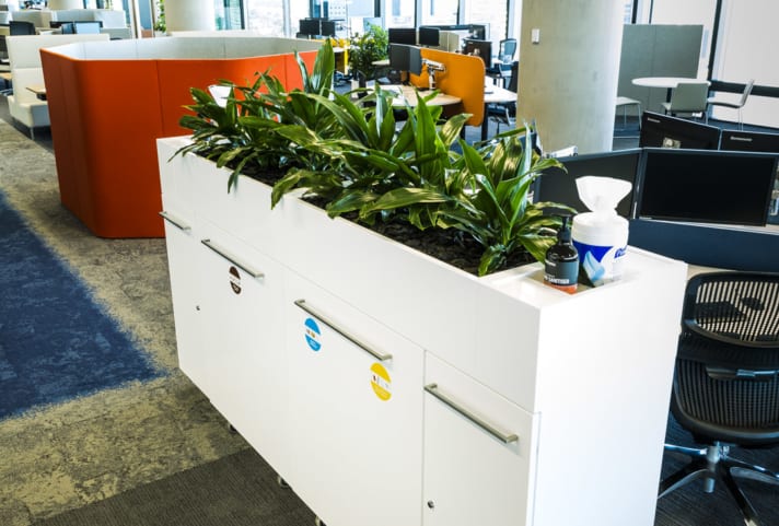 Office Recycling Station and Planter