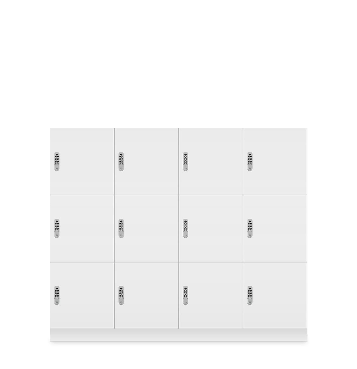 Office Locker Cabinets 3x4 White